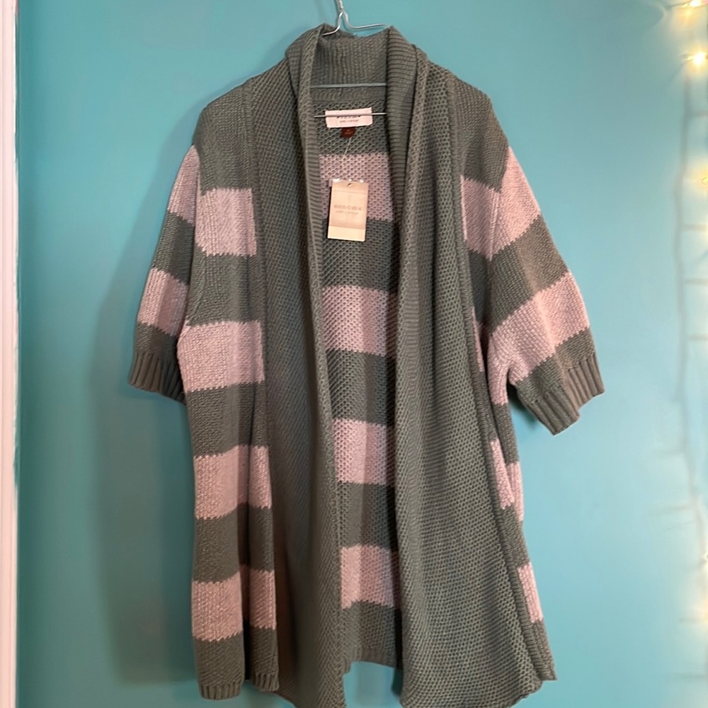 Short Sleeve Shawl Cardigan